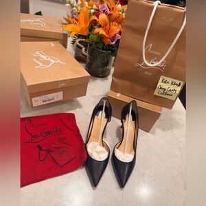 EUCIB Christian Louboutin Iriza 85mm heel in nappa black size 39